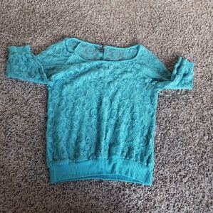 Vanity blue lace shirt